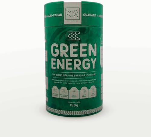 Green Energy - Blend de 11 Superfoods 100% natural - Fonte de Vitalidade e Bem-Estar - Energia, Imunidade, Cognição, Digestão e Libído - Antioxidante e Anti-inflamatório - A Força da natureza no seu shot diário!! - 150g