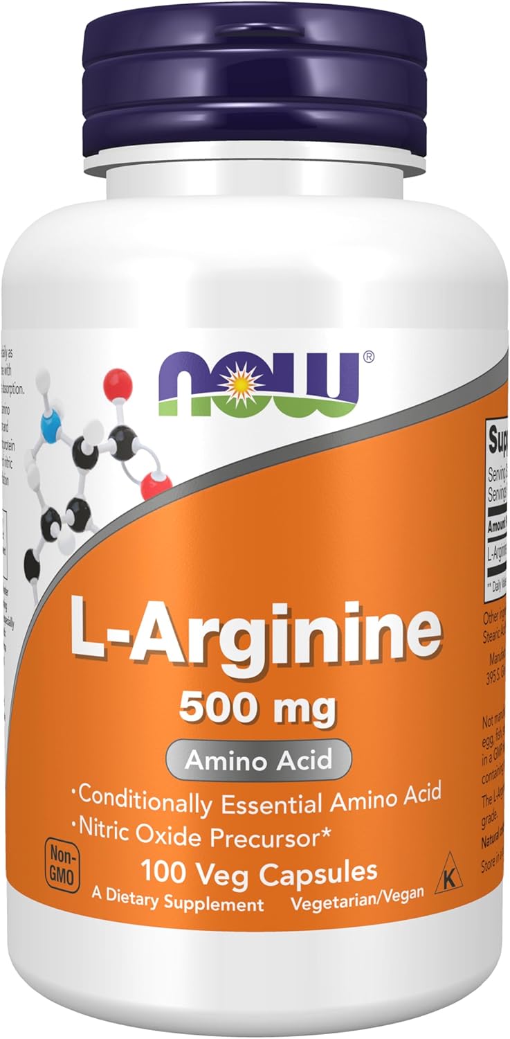 L-Arginine 500mg (100 caps) – Now