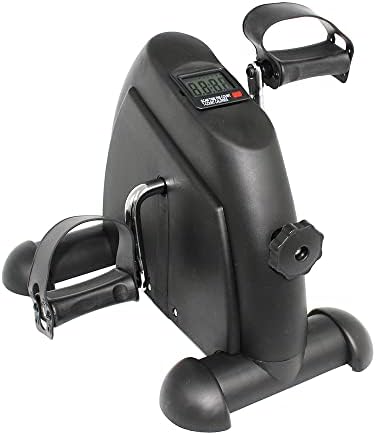 Mini Bike Bicicleta Ergométrica Mile Health, com Visor LCD, Perna e Braço, Preta