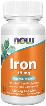 NOW Meals – Ferro (ferro quelado Ferrochel) 18 mg. – 120 cápsulas vegetais