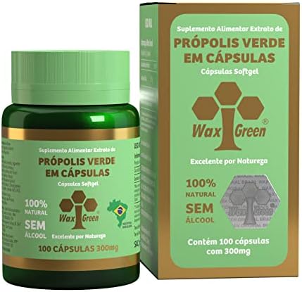 Própolis Verde 80%, 100 Cápsulas, Wax Inexperienced