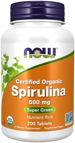 Spirulina Orgânica 500mg (200 tabs) Now Meals
