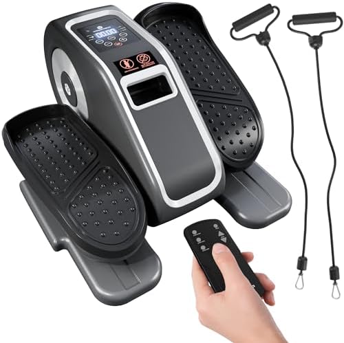 Beneath Desk Elliptical Machine – Electrical Seated Foot & Leg Pedal Exerciser for Residence Exercise & Seniors – Elliptical Tools with LCD Show Monitor, 12 Speeds & Distant Management – Compact Strider
