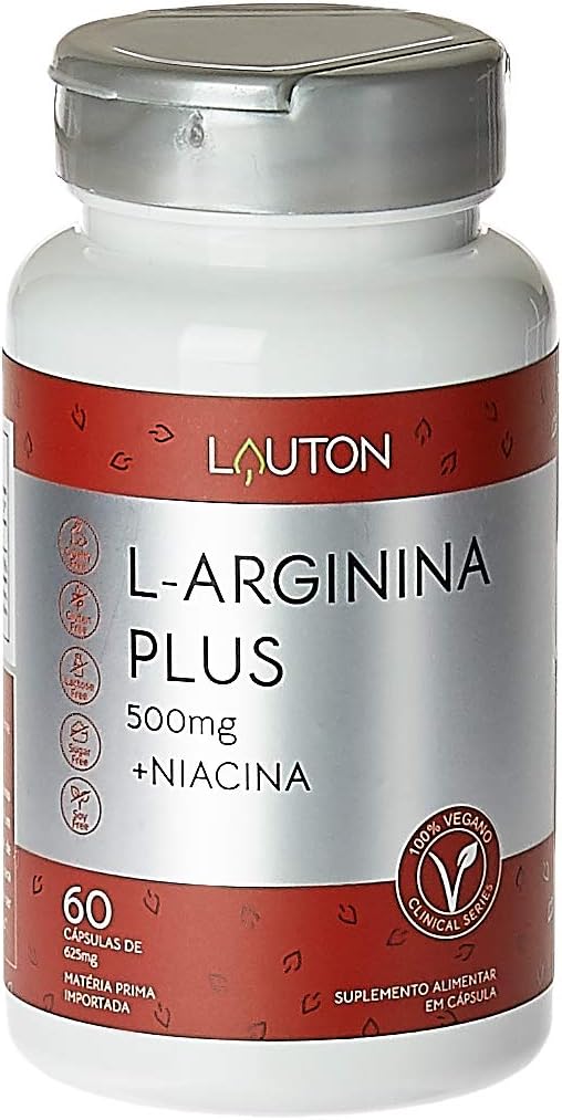 Arginina Plus 500mg Vegano 60 Capsulas Lauton Nutrition