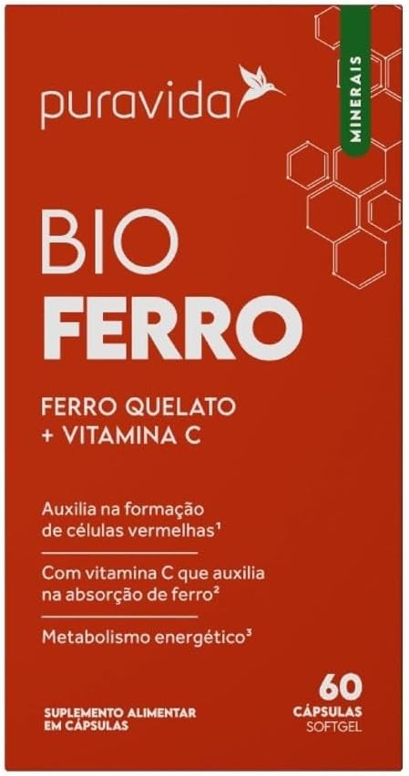 Bio Ferro – Ferro Quelato + Vitamina C | 60 Cápsulas Softgel