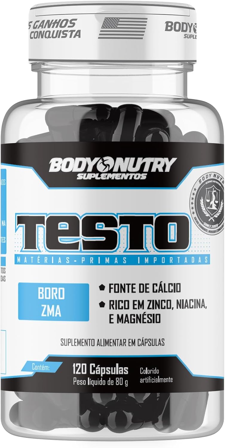 Body Nutry - Vitaminas e Minerais Pote 120 capsulas com Boro, Magnésio, Zinco, Niacina, Cálcio, Vitamina B12 e B6 - Suplemento Natural