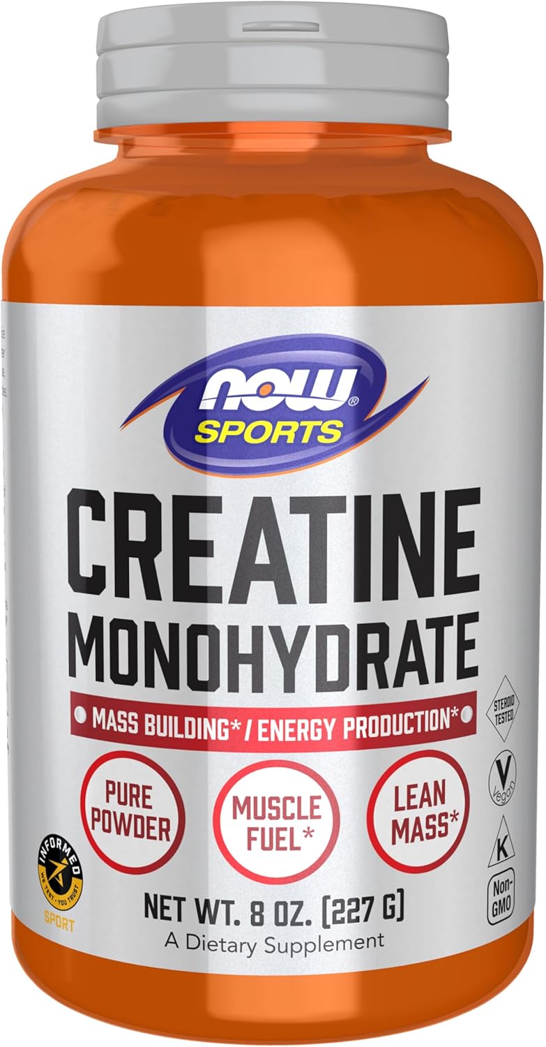 Creatina Monohidrata, 227g em pó, Now Meals