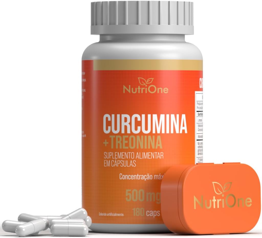 Cúrcuma Longa Concentrada (Curcumina) + Treonina 180 Caps – Nutrione 95% Curcuminóides