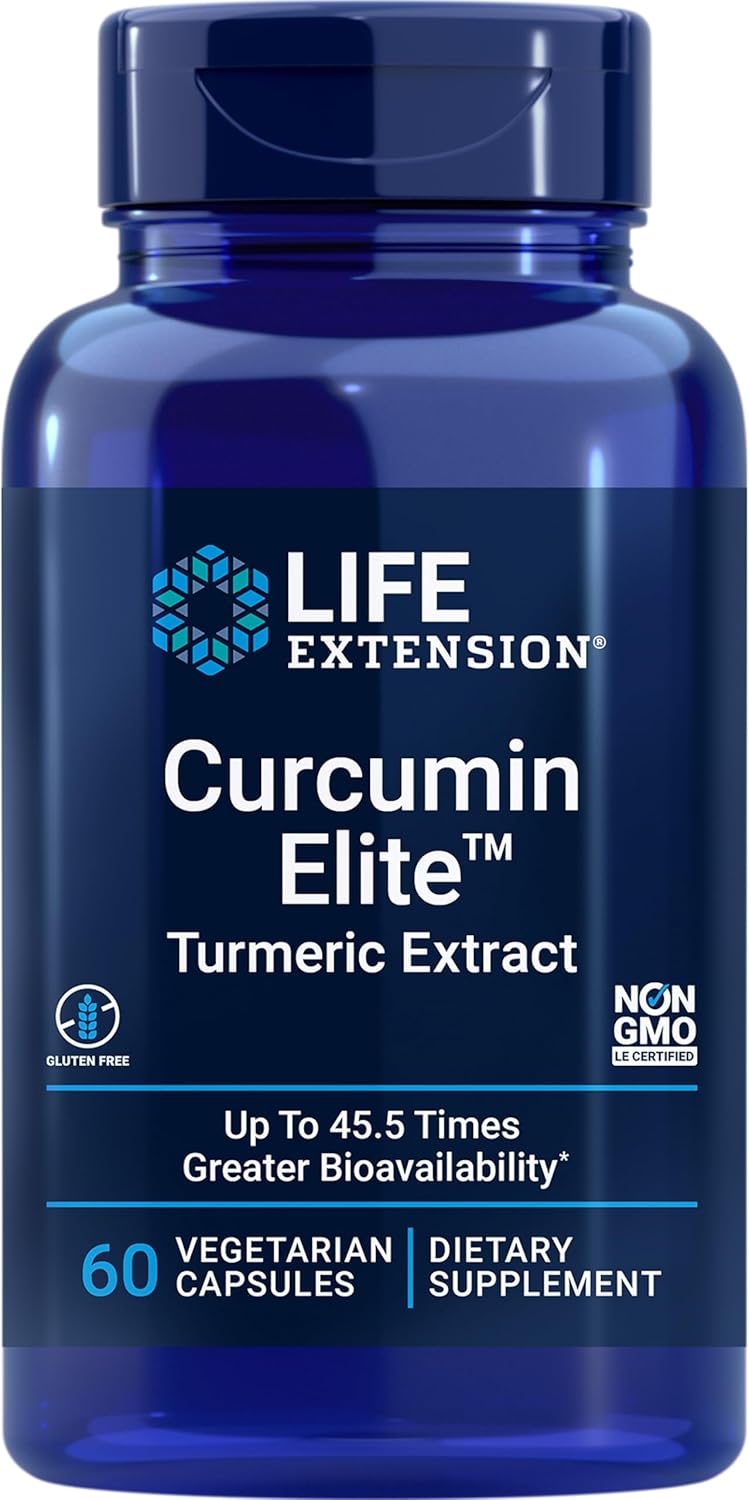 Curcumin Elite Turmeric Extract (60 VEGETARIAN CAPSULES) Life Extension