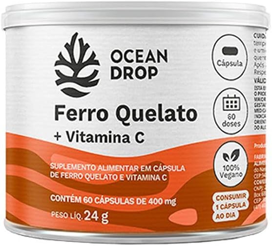 FERRO QUELATO+VITAMINA C 60 CAPSULAS 400MG