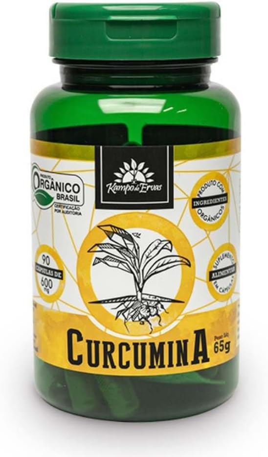 Kampo de Ervas, Curcumina e Cúrcuma Pura Orgânica 90cps de 600mg Kampo Ervas