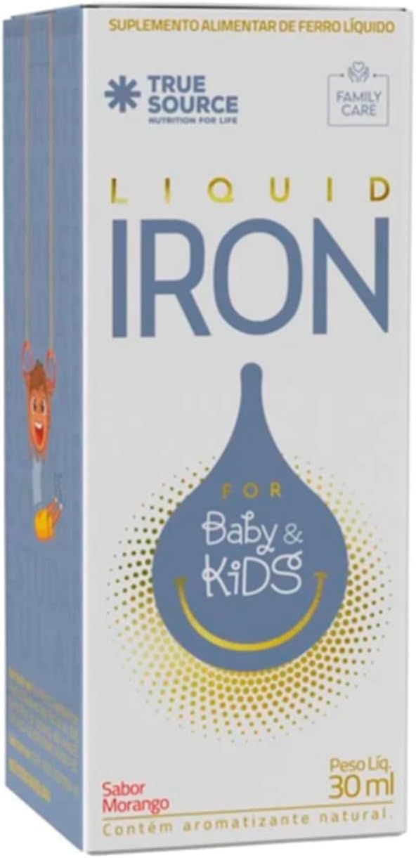 Kit 2x Liquid Iron For Baby & Kids 30ml Morango- True Source