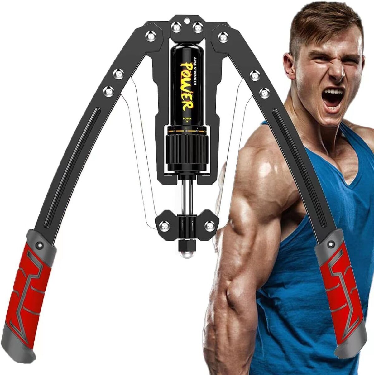 LEJIEYIN Exercitador de braço Twister – Poder hidráulico ajustável de 10 a 200 quilos/Expansor de peito para casa/Equipamento de treinamento muscular de ombro/Fortalecedor de exercícios aprimorado