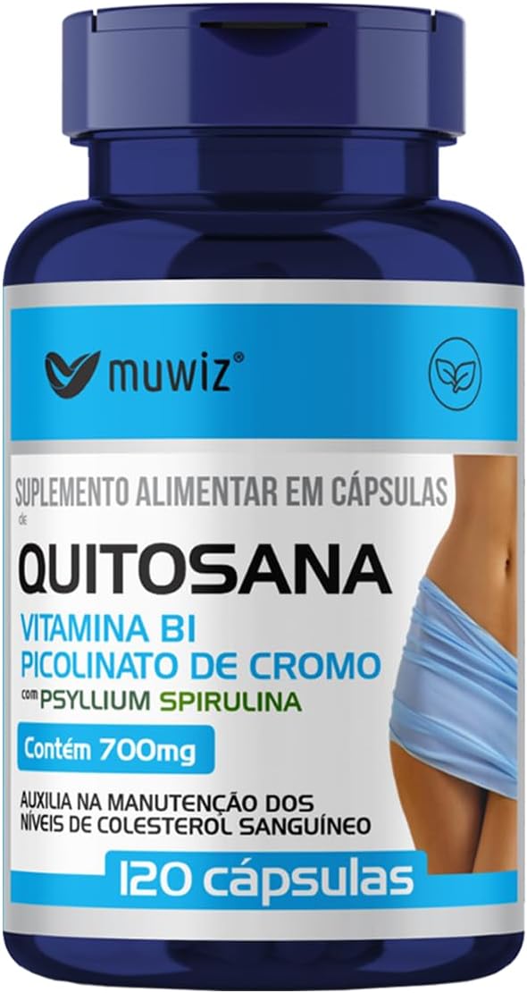 Quitosana Psyllium + Spirulina 120 Cápsulas 500mg – 120 Cápsulas