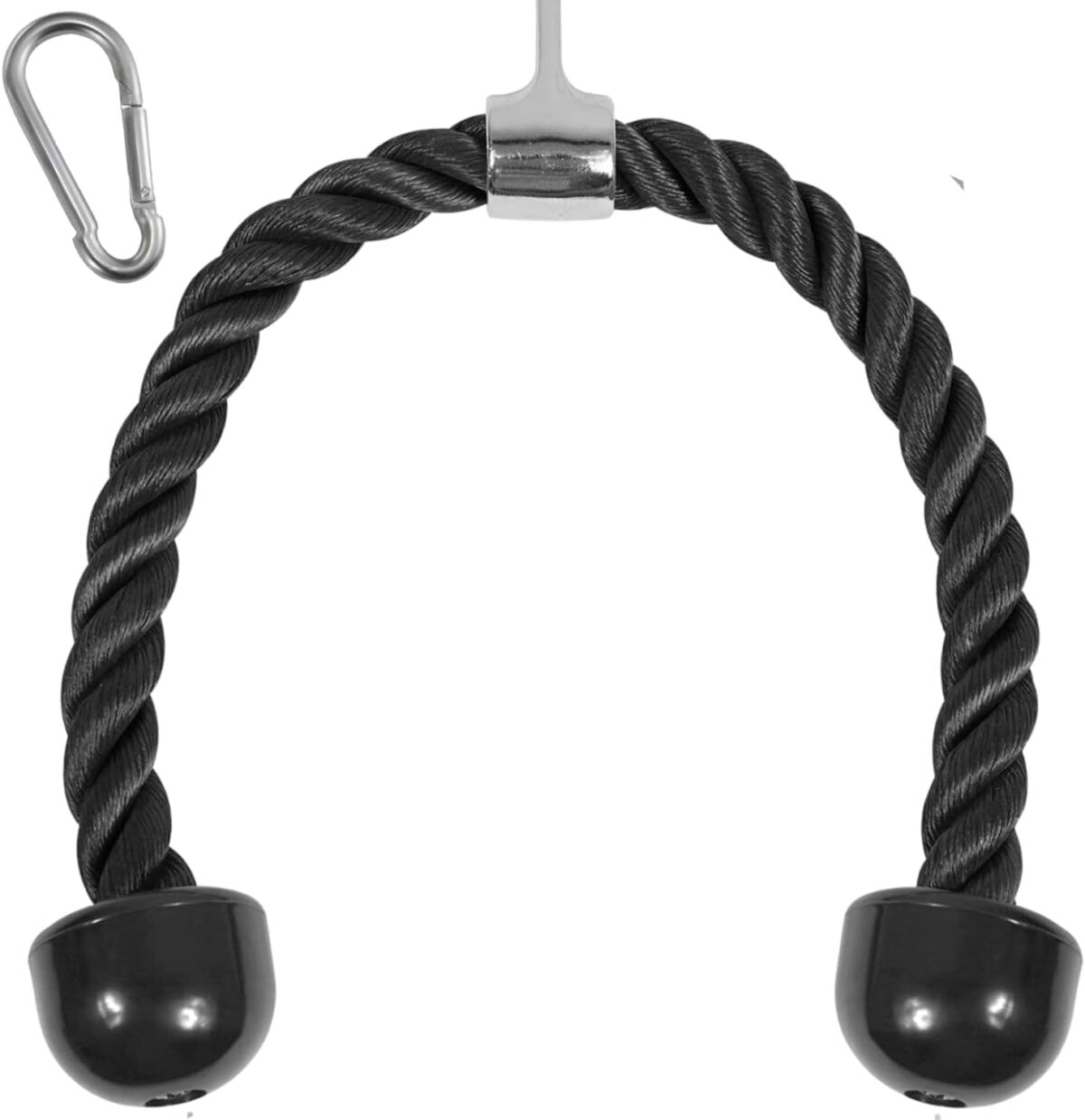 Yes4All Acessório de cabo de corda tríceps de luxo, 68,6 e 91,4 cm com 4 cores, acessórios para máquina de exercício, sistema de polia, corda de puxar para baixo com mosquetão