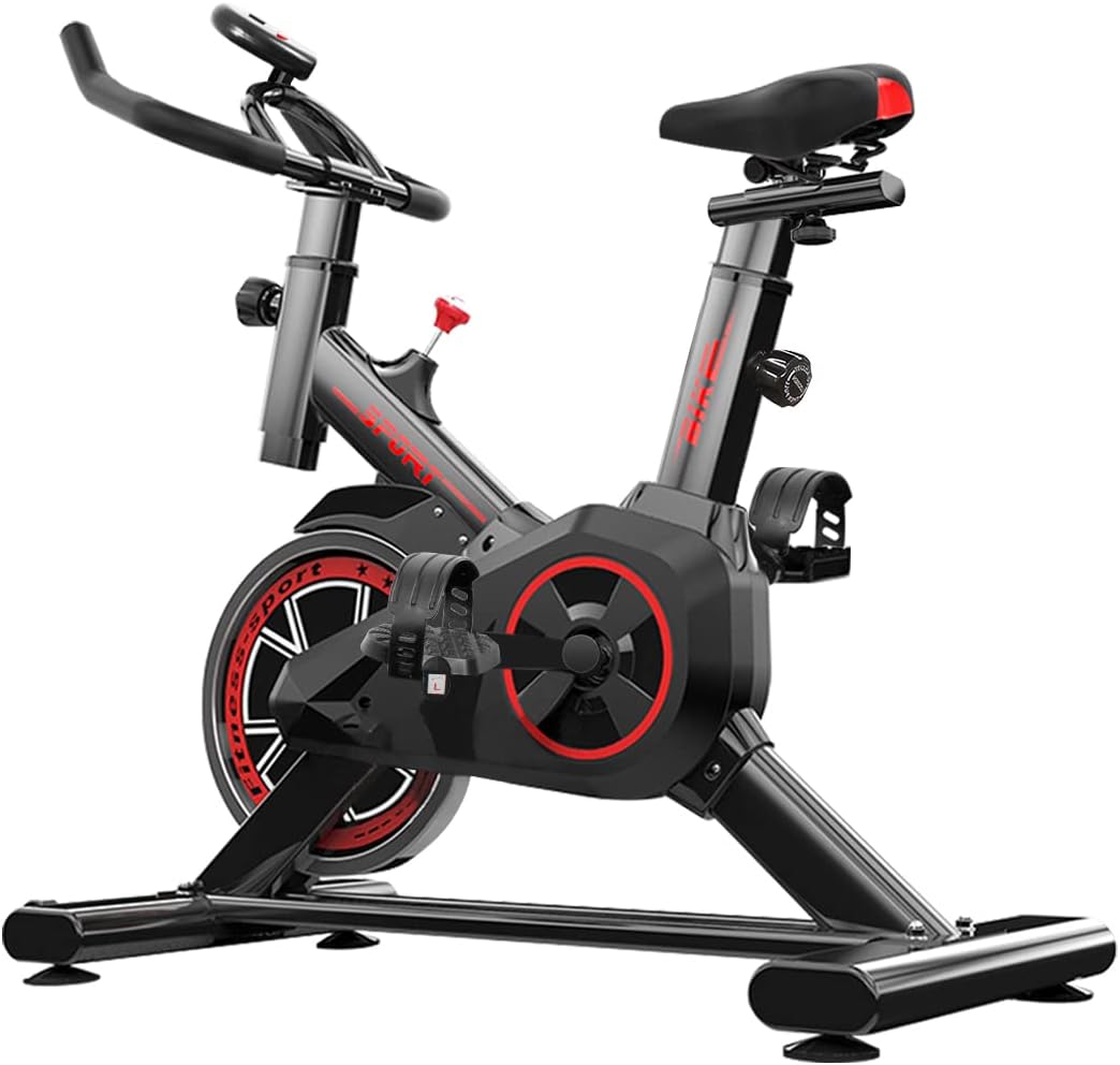 Bicicleta Ergométrica Silenciosa Vertical MAX(Preto vermelho）