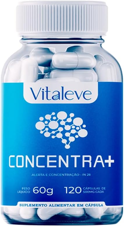 CONCENTRA+ 120 Capsulas VITALEVE Suplemento Alimentar com L-Tirosina, Vitaminas e Minerais