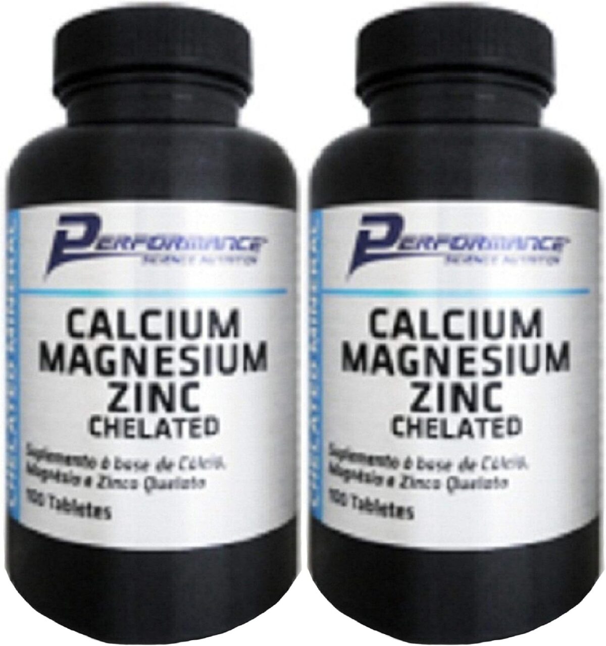 Calcio Magnesio Zinco Mineral Quelato Efficiency Diet 100 tabletes Equipment 2 Und
