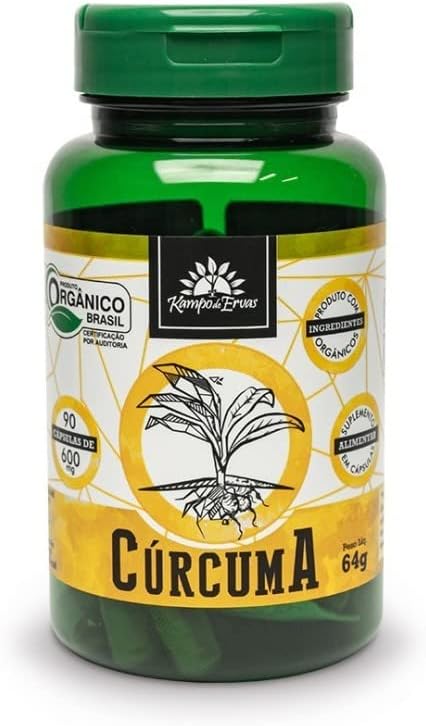 Cápsulas de Cúrcuma Orgânica Kampo de Ervas 90 Caps de 600mg