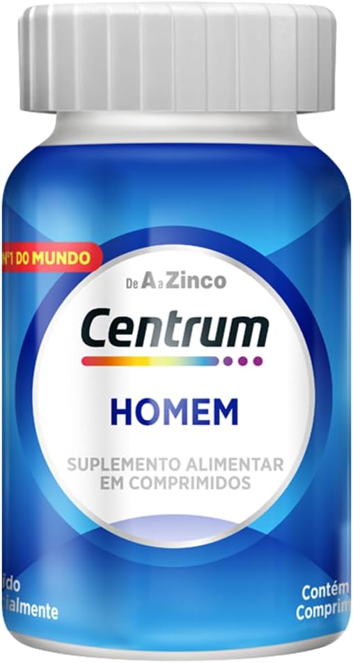Centrum Homem Multivitamínico Adulto com Vitamina D e Vitamina B12, 60 Comprimidos
