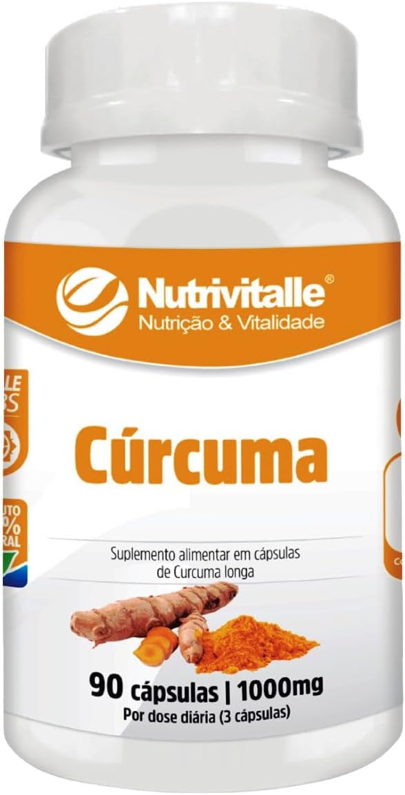 Curcuma +Pimenta Preta Curcumina 95% +Pipper Nigrun 5% 1400mg Nutrivitalle 90 Cápsulas