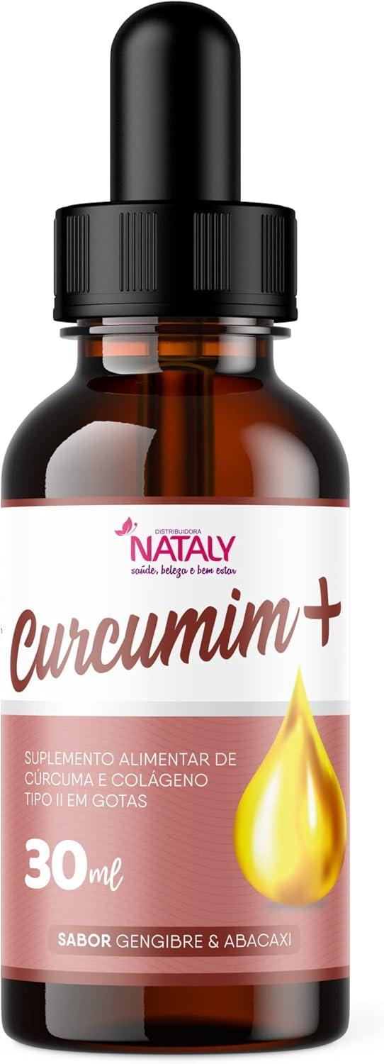 Curcumina em Gotas Curcumim+ I Cúrcuma e Colágeno Tipo II 30ml Nataly