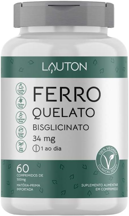Ferro Quelato 34mg 60 comprimidos Lauton Nutrition - Clinical Series