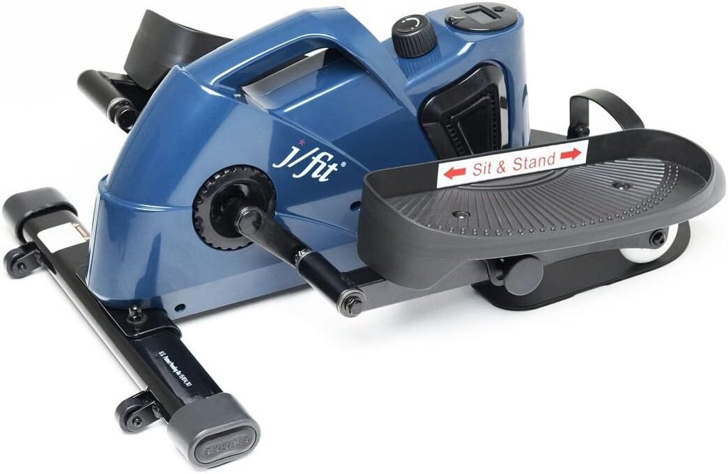 Jfit Under Desk & Stand Up Mini Elliptical/Stepper c/ Ângulo ajustável | O equipamento ideal para fitness e exercícios para casa | Ideal para homens, mulheres, crianças e idosos| Equipamento premium para academia doméstica