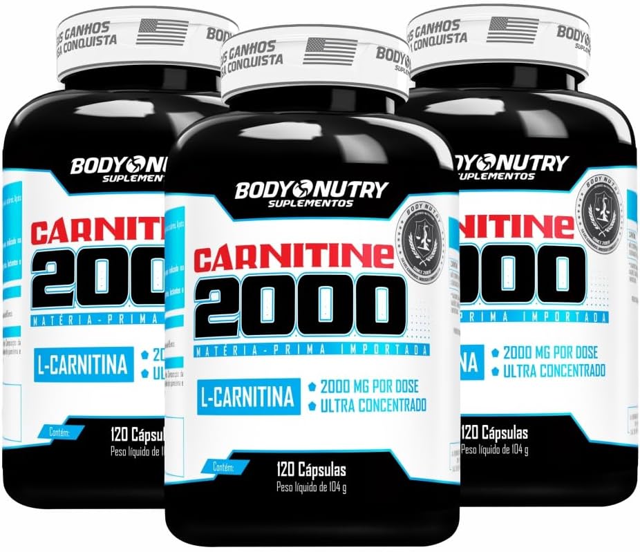 Equipment 3x L Carnitina 2000 mg Pura 120 capsulas Sem Sabor Extremely Concentrado