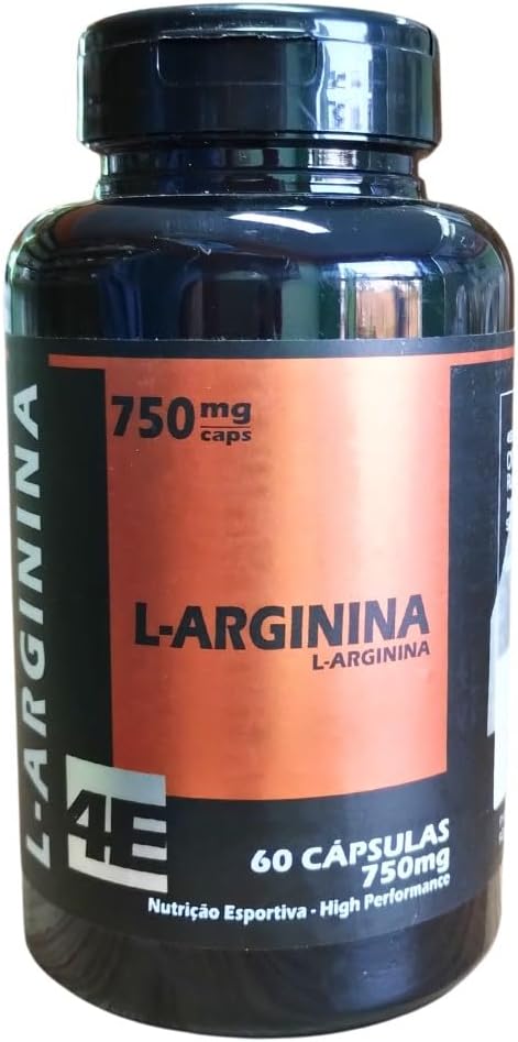 L-Arginina 750mg – 60 Cápsulas | 4 Elementos – Suplemento Premium para Desempenho e Bem-Estar
