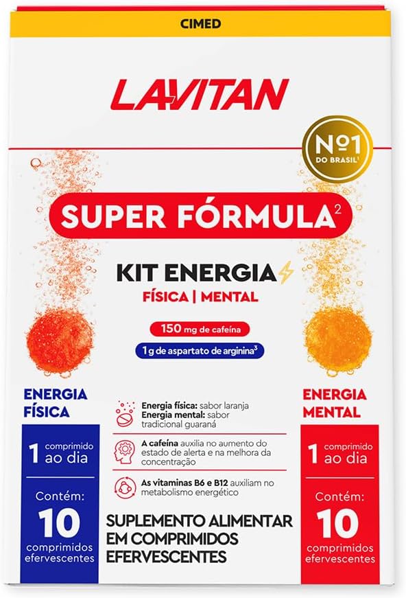 LAVITAN Kit Super Fórmula Vitamina Energia Física e Mental