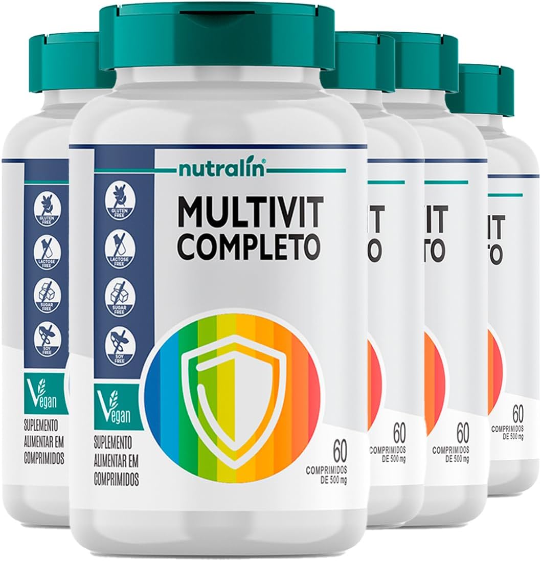 Multivitamínico Completo Vitaminas e Minerais 60 Comprimidos 5un