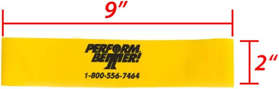 Perform Better Mini pulseira de exercício leve profissional GG (pacote com 10)