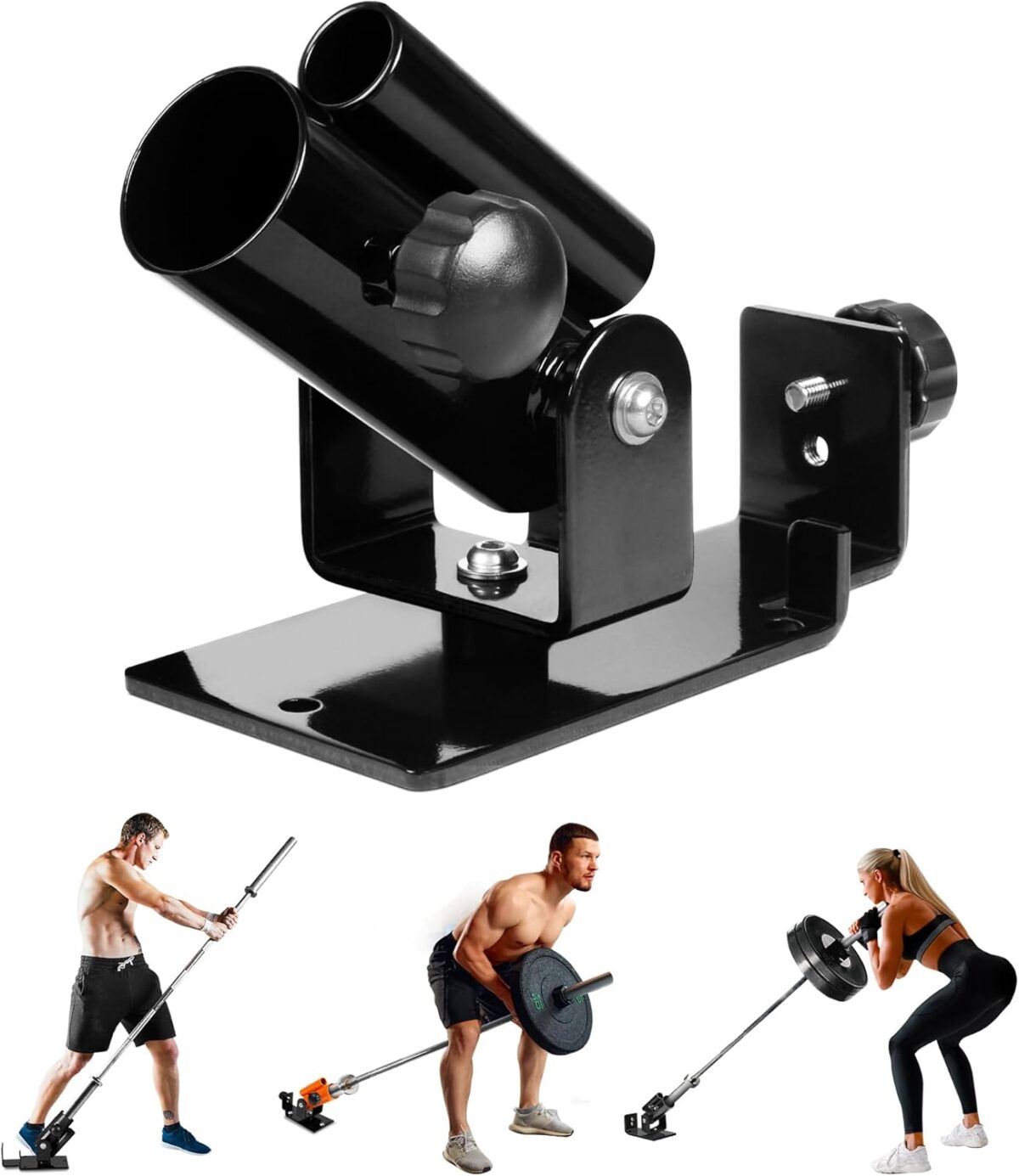 Plataforma Yes4All Deluxe T-Bar – Giratória completa de 360° e fácil de instalar – Serve em barras olímpicas padrão de 2,54 cm e 5 cm