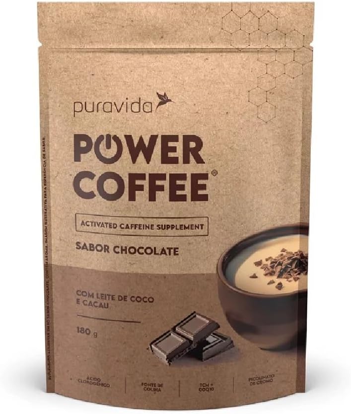 Power Coffee - Activated Caffeine Supplement Sabor Chocolate | 180g