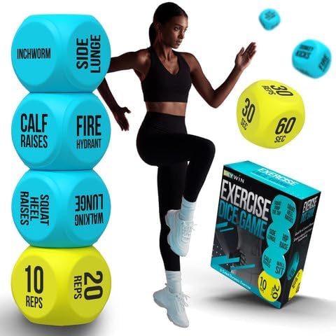 Skywin-Train Cube, Enjoyable Exercise Cube for Solo or Group Lessons, 6-Sided Foam Health Cube Nice Dynamic Train Gear (Blue)