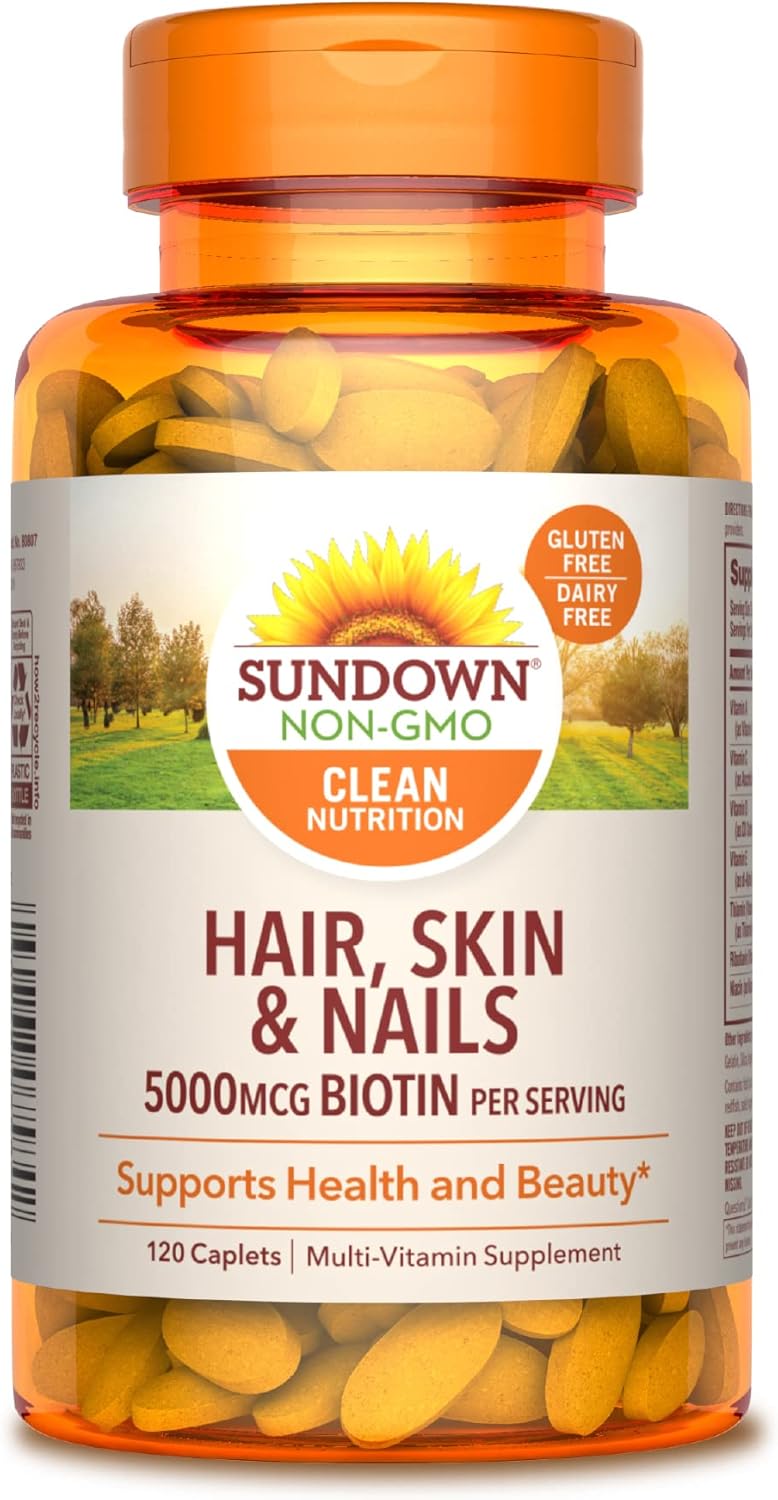 Sunset Naturals Dietary Complement Hair, Pores and skin & Nails – 120 CT