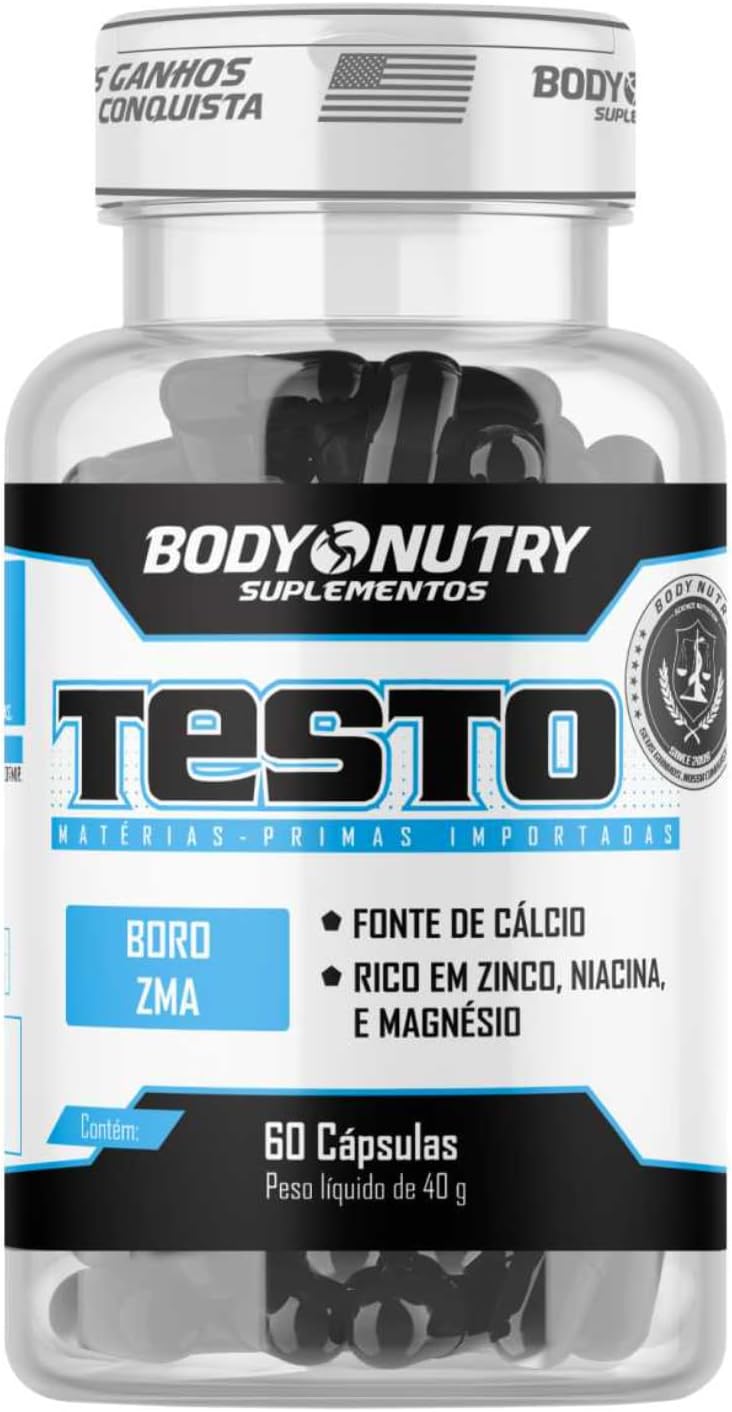 Body Nutry - Vitaminas e Minerais Pote 60 Capsulas com Boro Magnésio Zinco Niacina Cálcio Vitamina B12 e B6 Suplemento Natural