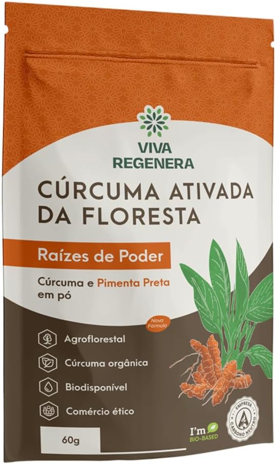 CÚRCUMA ORGÂNICA COM GENGIBRE EM PÓ – 60g