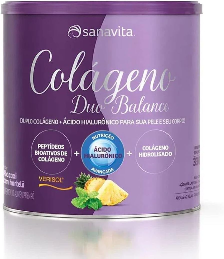 Colágeno Hidrolisado + Verisol Duo Stability Abacaxi com Hortelã – Sanavita
