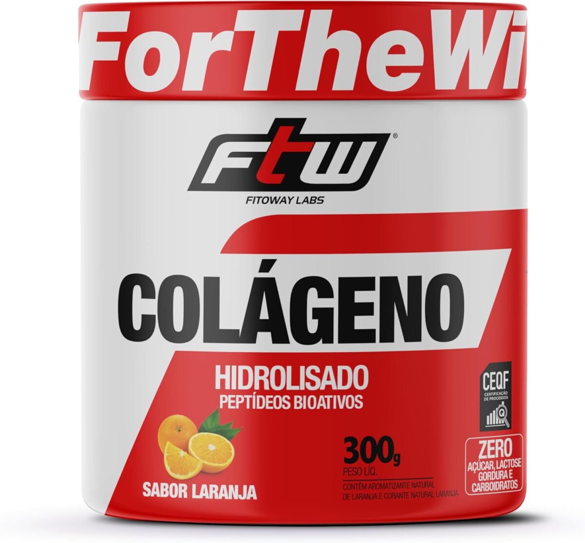 Colágeno Hidrolisado em Pó Pote 200g Sabor Laranja – FTW