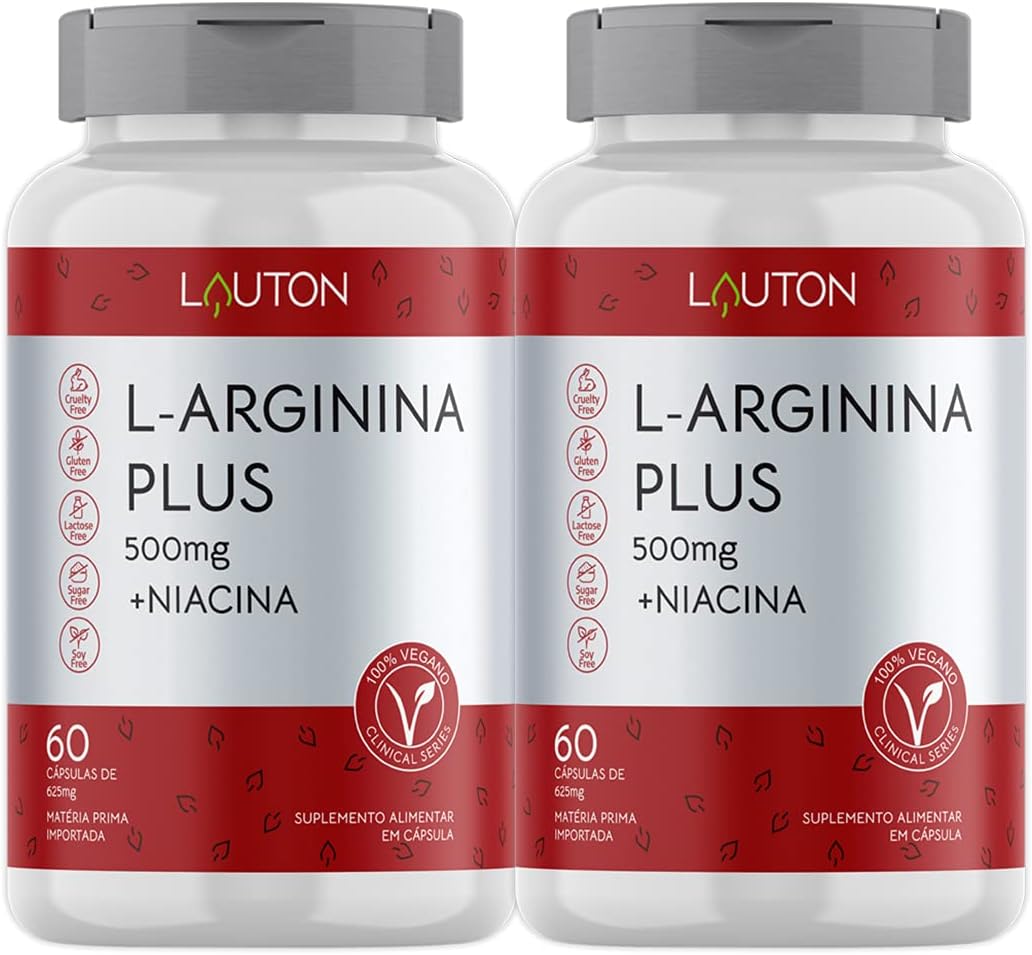 Combo 2 Arginina 60 cápsulas Lauton Vitamin