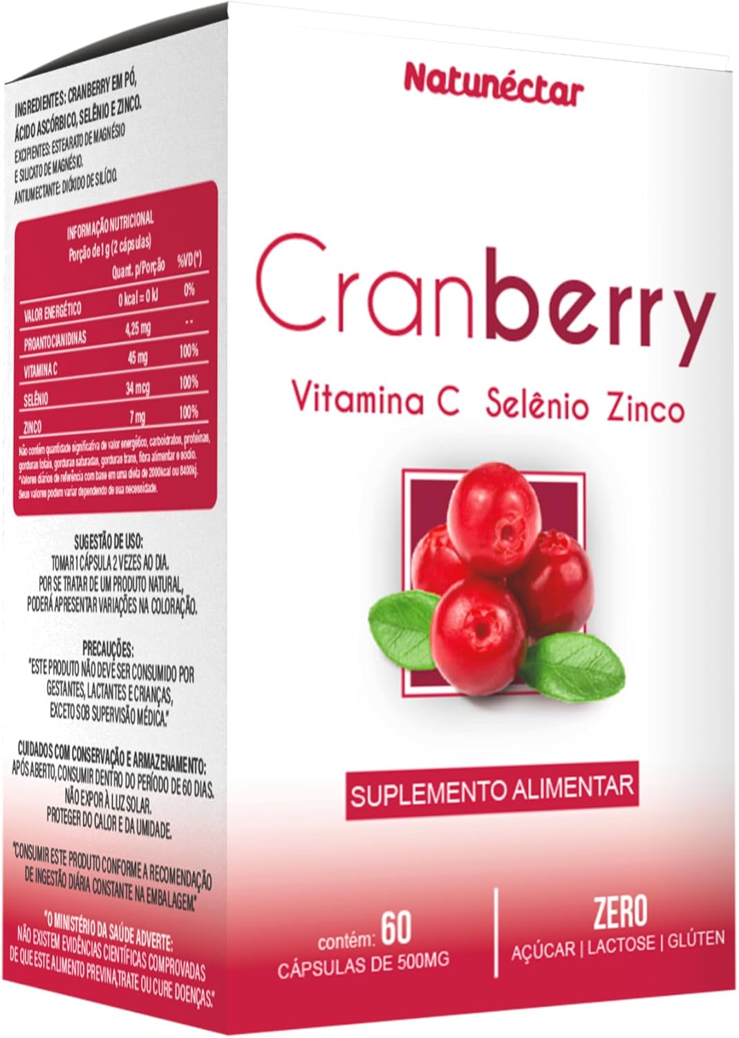 Cranberry Auxilia Sistema Urinario 500mg 60 CAPS – Natunéctar