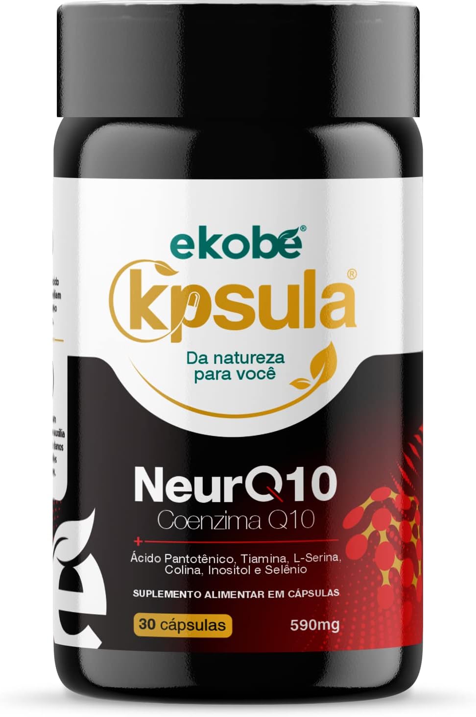 Ekobé Coenzima Q10 + Vitamina B + Colina + Ácido Pantetônico (30 Caps) - Neurq10 Linha K'Psula