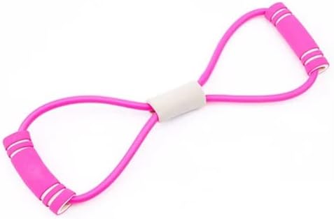 Elástico Tensão Exercício Treino em casa Ombro Braço Glúteos (Rosa)