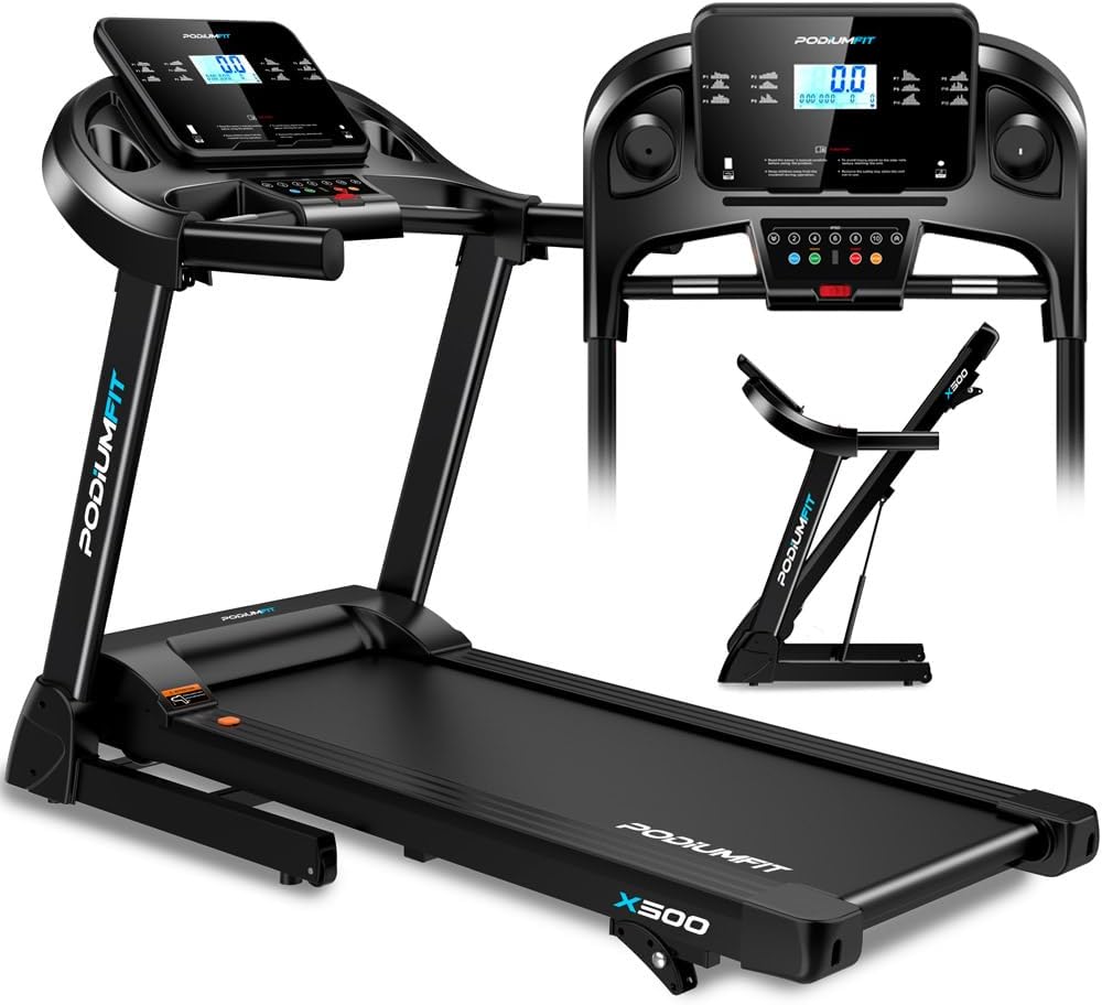 Esteira Eletrica Podiumfit X500 – Silenciosa – Dobrável – 14 km/h – 2.5 HPM