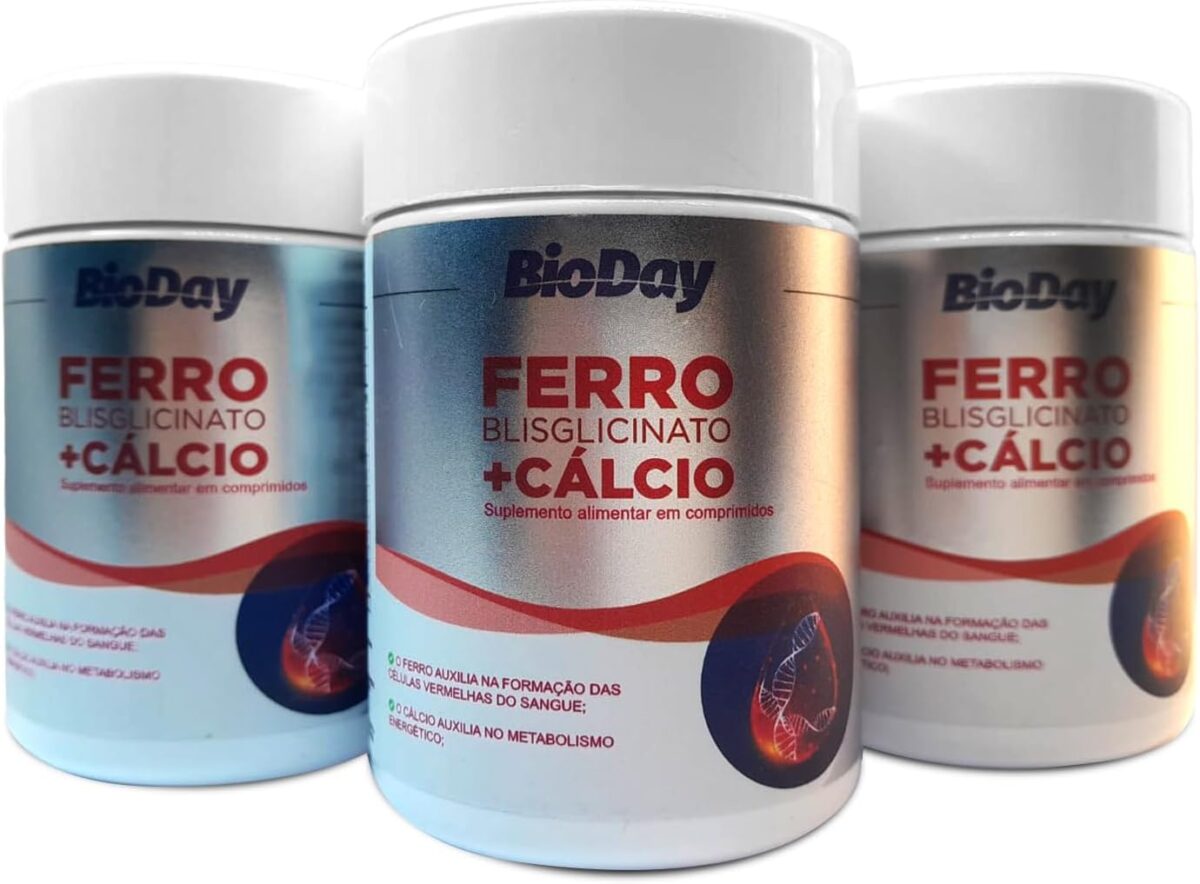 Ferro Bisglicinato com Cálcio 60 Comp Equipment 3, Complete 180 Comp