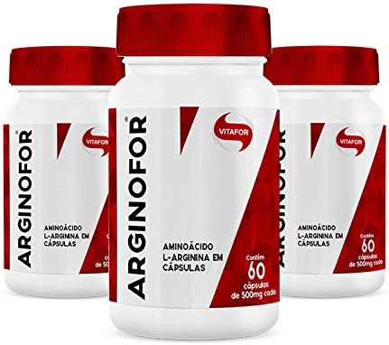 Kit 3 Arginina Arginofor Vitafor 60 cápsulas