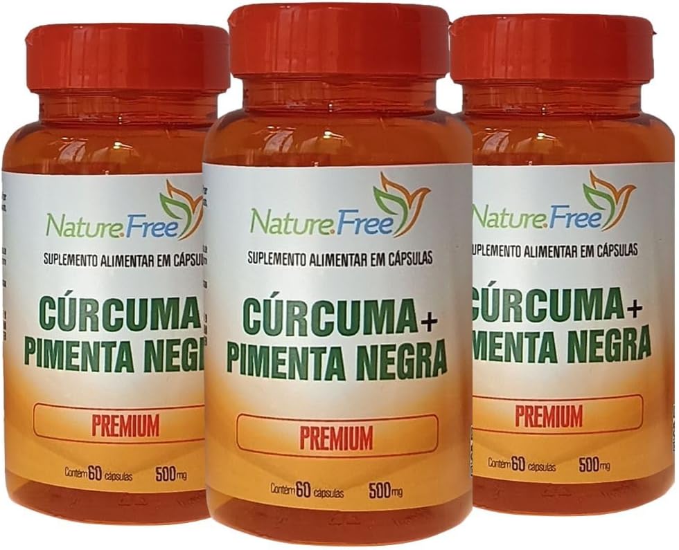 Package 3 Cúrcuma + Pimenta Negra Premium 60 Cápsulas