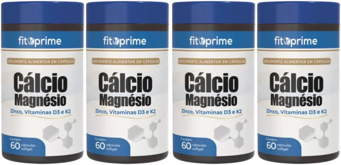 Equipment 4x Calcio Magnesio E Zinco + Vit D3 E K2 60cps – Fitoprime
